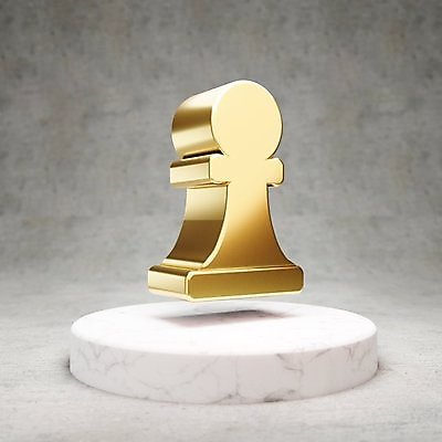 JPG 해외이미지 일러스트 사람없음 3D 디지털 금색 황금 체스말 체스 심볼 광택 해외일러스트 컬러 놀이 말_게임 디지털합성 파일형식 이미지허브