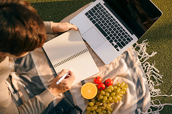 포토 JPG 해외이미지 주간 남자 오렌지 방울토마토 한명 잔디 상반신 성인 야외 옆모습 노트북 하이앵글 소풍 볼펜 기록 잡기 청포도 스프링노트 성인남자한명만 해외포토 자연요소 식물 1 뷰포인트 토마토 과일 모션 포도 사람 전자제품 야외활동 펜 공책 남자한명만 성인남자만 파일형식 이미지허브