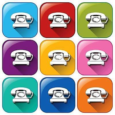 EPS 해외이미지 일러스트 버튼 사람없음 컬러풀 전화기 해외일러스트 컬러 파일형식 벡터 이미지허브