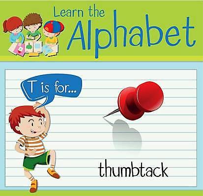 EPS 해외이미지 전신 알파벳 영어 여자 남자 어린이 말풍선 일러스트 영어교육 소년 여러명 상반신 압정 T 단어공부 단어카드 어린이만 해외일러스트 문자 교육 다수 사람 학습 사무용품 파일형식 벡터 단어장 이미지허브