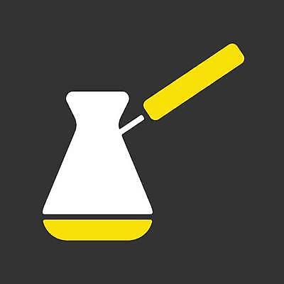 EPS 해외이미지 커피 일러스트 사람없음 노란색 검은색 흰색 기구 만들기 커피용품 튀르키예 해외일러스트 아시아 음료 컬러 모션 오브젝트 파일형식 벡터 이미지허브