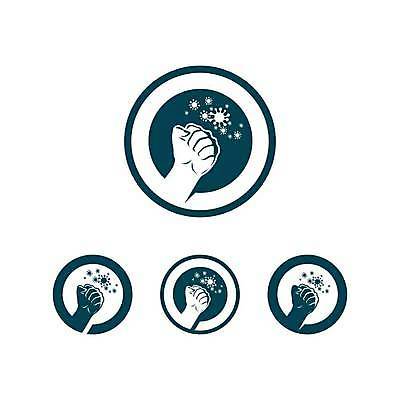 EPS 해외이미지 손 디자인 일러스트 사람없음 신체부위 주먹 바이러스 심볼 청록색 해외일러스트 컬러 모션 사람 파일형식 벡터 이미지허브