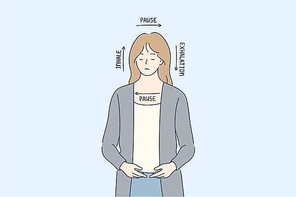 EPS 해외이미지 여자 화살표 일러스트 요가 휴식 스트레스 건강 한명 성인 호흡 명상 돌봄 성인여자한명만 해외일러스트 1 웰빙 컨셉 모션 사람 여자한명만 성인여자만 파일형식 벡터 이미지허브