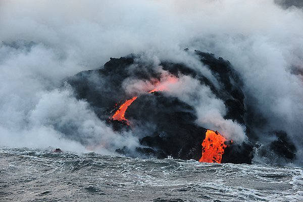 포토 JPG 해외이미지 바다 사람없음 야외 흐름 뜨거움 연기 위험 재해 화산 용암 화산섬 해외포토 섬 컨셉 산 파일형식 이미지허브