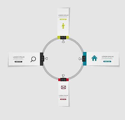 EPS 해외이미지 디자인 일러스트 비즈니스 돋보기 사람모양 사람없음 자료 인포그래픽 정보 원형 편지 서류집게 목차 집모양 해외일러스트 모양 도형 집게 파일형식 벡터 이미지허브