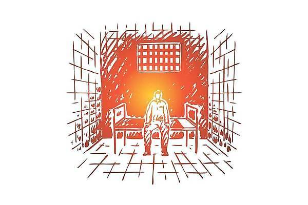 EPS 해외이미지 클립아트 캐릭터 디자인 남자 포스터 포즈 백그라운드 컨셉 일러스트 창문 세포 자물쇠 미술 사람 앉기 경사 흰색 침대 바 범죄 스케치 교도소 감옥 그림 법 손그림 시스템 공정 고립 엘리먼트 죄수 체포 해외일러스트 일러캐릭터 컬러 가구 모션 문화예술 파일형식 벡터 이미지허브