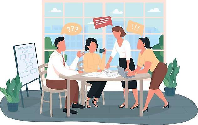 EPS 해외이미지 전신 여자 남자 일러스트 회의 스트레스 직장 들기 앉기 여러명 성인 사무실 업무 비즈니스맨 비즈니스우먼 만화 동료 싸움 성인만 해외일러스트 다수 회사 비즈니스 관계 모션 사람 작업 직장인 파일형식 벡터 이미지허브