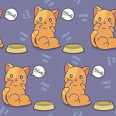 EPS 해외이미지 동물캐릭터 패턴 여러마리 일러스트 앉기 사람없음 귀여움 보라색 고양이 패턴백그라운드 먹이 요청 먹이그릇 생선가시 해외일러스트 일러캐릭터 동물 캐릭터 그릇 컬러 다수 백그라운드 컨셉 무늬 포유류 모션 반려동물 파일형식 벡터 이미지허브