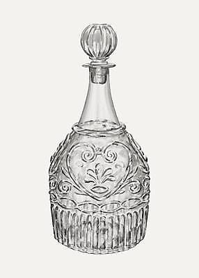 EPS 해외이미지 디자인 일러스트 유리 유리병 미술 사람없음 골동품 해외일러스트 재질 병_용기 문화예술 파일형식 벡터 이미지허브