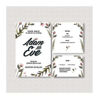 EPS 해외이미지 꽃 결혼 잎 카드템플릿 일러스트 사람없음 초록색 흰색 청첩장 초대장 초대 잎줄기 해외일러스트 식물 템플릿 줄기 컬러 카드_감사 이벤트 파일형식 벡터 이미지허브