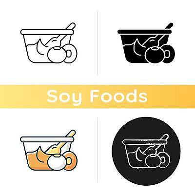 EPS 해외이미지 디자인 일러스트 사람없음 된장 플랫 그림 대두 해외일러스트 양념 파일형식 벡터 이미지허브