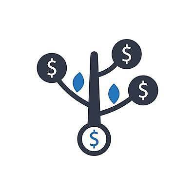 EPS 해외이미지 나무 잎 일러스트 비즈니스 사람없음 동전 투자 투자기금 해외일러스트 식물 돈 기금 파일형식 벡터 이미지허브