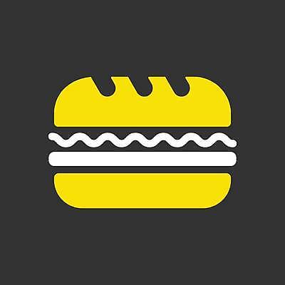 EPS 해외이미지 일러스트 샌드위치 사람없음 노란색 검은색 흰색 해외일러스트 음식 컬러 파일형식 벡터 이미지허브