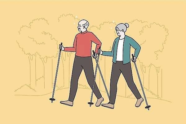 EPS 해외이미지 전신 나무 라이프스타일 여자 할아버지 노년 남자 할머니 일러스트 일상 운동 노란색 걷기 건강관리 노부부 등산 숲 등산복 등산화 노후건강 등산스틱 노인만 해외일러스트 식물 부부 옷 컬러 신발 모션 건강 관리 사람 성인 라이프 생활 노후 트래킹 등산용품 성인만 파일형식 벡터 이미지허브