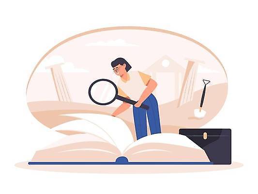 EPS 해외이미지 남자 일러스트 유적지 돋보기 한명 들기 성인 책 골동품 역사 삽 발굴 발견 고고학 고대유적지 역사탐방 성인남자한명만 해외일러스트 1 교육 고건축 모션 사람 탐방 남자한명만 성인남자만 파일형식 벡터 이미지허브