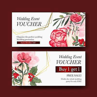 EPS 해외이미지 손 영어 꽃 분홍색 결혼 일러스트 이벤트 타이포그라피 신체부위 상품권 원플러스원 호랑가시나무열매 해외일러스트 식물 문자 열매 컬러 사람 파일형식 벡터 이미지허브