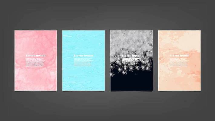 EPS 해외이미지 백그라운드 일러스트 사람없음 세트 해외일러스트 파일형식 벡터 이미지허브