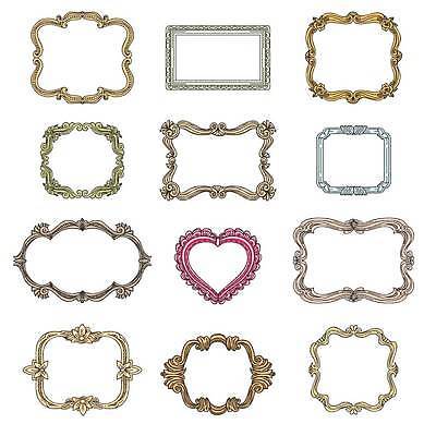 EPS 해외이미지 디자인 일러스트 프레임 사람없음 세트 하트 빈티지 고급 정사각형 해외일러스트 모양 도형 컨셉 파일형식 벡터 이미지허브