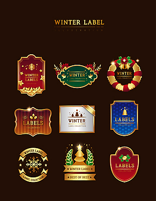 별 리본 잎 크리스마스 겨울 일러스트 눈꽃 사람없음 세트 크리스마스트리 라벨 사각형 원형 눈송이 화려 포인세티아 눈꽃무늬 월계수 트리모양 황금종 크리스마스리스 국내일러스트 AI파일 자연요소 모양 도형 식물 계절 기념일 꽃 컨셉 무늬 프레임 눈_날씨 화환 종 파일형식 벡터