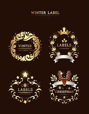별 리본 잎 크리스마스 겨울 곡선 일러스트 왕관 눈꽃 사람없음 세트 라벨 루돌프 금색 원형 눈송이 화려 테두리 고딕 눈꽃무늬 국내일러스트 AI파일 자연요소 도형 식물 계절 기념일 선 컬러 컨셉 무늬 사슴 프레임 눈_날씨 파일형식 벡터