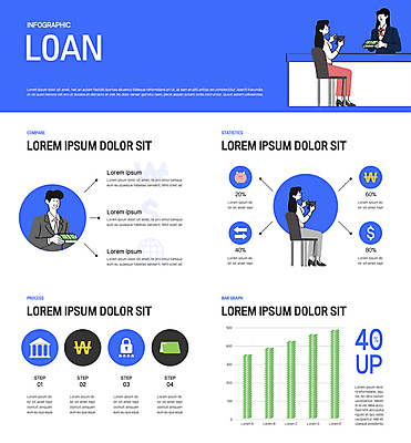 전신 여자 남자 지폐 의자 일러스트 그래프 들기 앉기 여러명 상반신 성인 금융 파란색 인포그래픽 돼지저금통 원화 암호 돈다발 책상 은행 주기 통장 대출 빚 금융자산관리 은행원 성인만 국내일러스트 AI파일 직업 컬러 가구 다수 돈 모션 사람 경제 저금통 파일형식 벡터