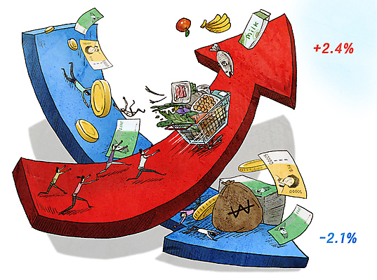 전신 PSD 여자 남자 화살표 채소 일러스트 식재료 바나나 어류 여러명 성인 경제 달리기 계란 동전 쇼핑카 우유 시세 돈자루 만원 떨어짐 돈다발 사과 하락 상승 오르기 금화 오만원 교차 추적 넘어짐 식자재 성인만 인플레이션 국내일러스트 우유갑 다수 컨셉 지폐 돈 과일 모션 유제품 사람 금융 쇼핑 알 수중동물 카트 황금 파일형식