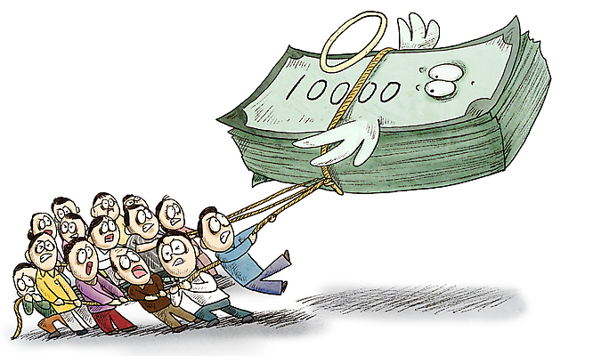 전신 PSD 여자 남자 밧줄 날개 일러스트 협력 여러명 성인 경제 힘 비행 당기기 만원 돈다발 묶기 줄다리기 성인만 인플레이션 국내일러스트 줄 다수 지폐 돈 모션 놀이 사람 파일형식