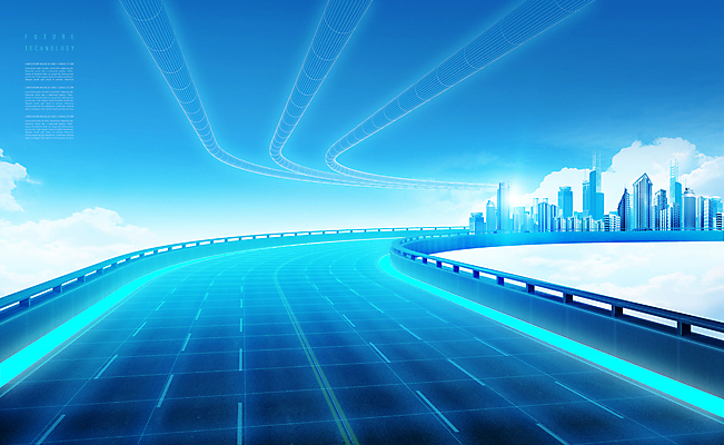 PSD 구름 편집이미지 도로 미래 기술 사람없음 건물 파란색 빛 과학기술 미래도시 기술발전 이미지편집 자연요소 건축물 길 컬러 컨셉 교통시설 도시 발전 파일형식