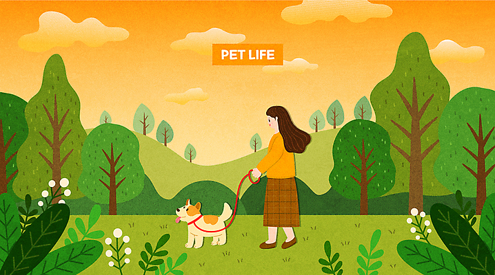 전신 나무 구름 한마리 공원 여자 반려견 일러스트 한명 서기 성인 일상 초록색 반려동물 주황색 산책 잡기 강아지 목줄 성인여자한명만 국내일러스트 AI파일 자연요소 식물 동물 1 공공시설 컬러 모션 휴식 사람 라이프 개 여자한명만 성인여자만 파일형식 벡터 반려용품