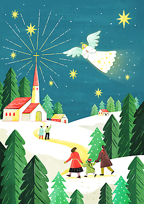 전신 PSD 나무 여자 남자 별 기독교 종교 길 어린이 크리스마스 겨울 일러스트 가족 상상 밤하늘 천사 주택 서기 소녀 여러명 성당 교회 걷기 손잡기 천주교 눈 가리킴 겨울풍경 국내일러스트 자연요소 식물 계절 기념일 다수 관계 종교건축 모션 하늘 날씨 사람 풍경 손짓 건물 야간 파일형식