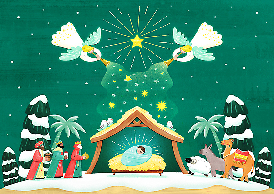 전신 PSD 나무 여자 남자 별 기독교 크리스마스 겨울 일러스트 상상 조류 천사 들기 여러명 성인 초록색 야자수 천주교 눈 아기 양 예수 축복 나팔 낙타 당나귀 마굿간 동방박사 겨울풍경 국내일러스트 자연요소 식물 동물 계절 기념일 종교 악기 컬러 다수 컨셉 포유류 모션 날씨 사람 풍경 말_동물 신_종교 외양간 파일형식