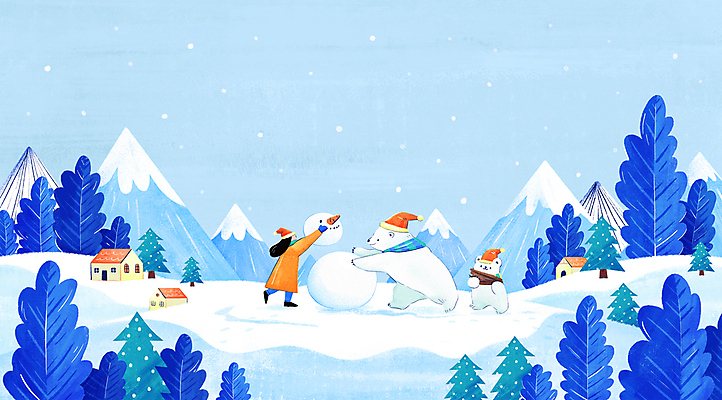 전신 PSD 나무 여자 크리스마스 두마리 겨울 일러스트 산타모자 상상 눈사람 산 한명 들기 소녀 건물 파란색 눈 북극곰 눈사람만들기 소녀한명만 겨울풍경 국내일러스트 자연요소 식물 모자_잡화 1 건축물 계절 기념일 어린이 컬러 2 곰 모션 날씨 사람 풍경 만들기 여자한명만 소녀만 파일형식