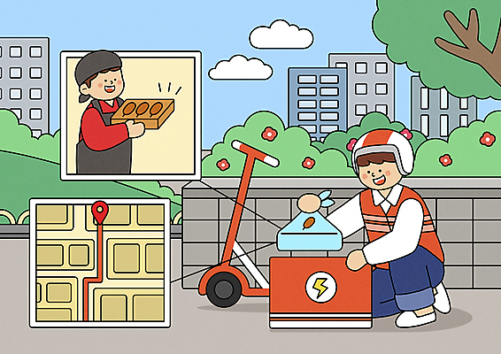 전신 PSD 나무 구름 여자 남자 꽃 일러스트 들기 상반신 성인 두명 건물 담장 풀 어플리케이션 배달원 무릎꿇기 헬멧 종업원 직원 위치 약도 핫도그 네비게이션 위치정보 포장용기 성인만 스마트모빌리티 전동퀵보드 국내일러스트 자연요소 식물 직업 건축물 음식 육상교통 지도 모션 패스트푸드 사람 정보 보호장비 퀵보드 포장재료 파일형식 모빌리티