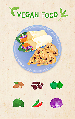 PSD 접시 일러스트 고추 피망 사람없음 견과류 채식 홍고추 깻잎 아몬드 건강식 건포도 적양배추 토르티야 비건 비건음식 국내일러스트 식기 음식 채소 포도 양배추 건과일 채식주의자 파일형식