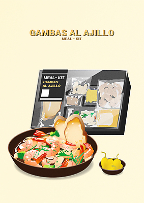 접시 일러스트 식재료 포장 새우 마늘 타이포그라피 사람없음 올리브오일 바게트 종지 패키지 편리함 진공 할라피뇨 간편조리식품 밀키트 생새우 감바스 국내일러스트 AI파일 문자 그릇 식기 음식 빵 컨셉 채소 고추 어패류 갑각류 기름_음식 스페인음식 파일형식 벡터