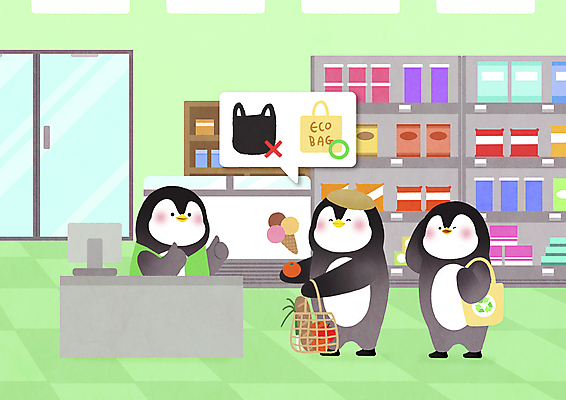 PSD 말풍선 일러스트 비닐봉투 세마리 들기 사람없음 자연보호 상점 최고 계산대 장바구니 에코 친환경 펭귄 마트 에코백 줄서기 칭찬 캐셔 국내일러스트 직업 가방 모션 자연 조류 봉투 3 쇼핑 바구니 환경 보호 파일형식