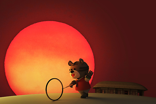 전신 PSD 편집 편집이미지 한마리 3D캐릭터 초가집 사람없음 태양 3D 손들기 전통놀이 잡기 호랑이띠 한복 디지털합성 호랑이캐릭터 굴렁쇠 굴렁쇠굴리기 편집소스 2022년 임인년 흑호 편집3D 자연요소 캐릭터 1 한국전통 전통 동물캐릭터 모션 놀이 한옥 놀이용품 십이지신 호랑이 전통의상 연도 파일형식