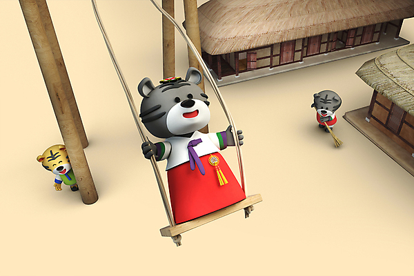 전신 PSD 편집 편집이미지 3D캐릭터 초가집 세마리 서기 들기 사람없음 3D 전통놀이 호랑이띠 호랑이 한복 빗자루 디지털합성 그네 호랑이캐릭터 그네타기 그네뛰기 마당쓸기 편집소스 2022년 임인년 흑호 편집3D 캐릭터 한국전통 전통 동물캐릭터 포유류 모션 놀이 한옥 3 십이지신 전통의상 청소도구 연도 파일형식