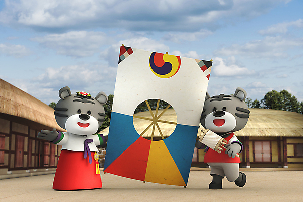 전신 PSD 구름 편집 편집이미지 두마리 3D캐릭터 초가집 서기 들기 사람없음 3D 전통놀이 호랑이띠 한복 디지털합성 연날리기 호랑이캐릭터 방패연 얼레 편집소스 2022년 임인년 흑호 편집3D 자연요소 캐릭터 한국전통 전통 동물캐릭터 2 모션 놀이 한옥 십이지신 호랑이 전통의상 연도 연 파일형식