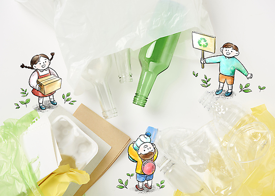 전신 PSD 편집이미지 여자 남자 종이 어린이 유리병 비닐봉투 종류 서기 들기 소녀 소년 세명 상자 새싹 자연보호 팻말 쓰레기 플라스틱 종이상자 친환경 분리수거 페트병 비닐 계란판 어린이만 이미지편집 식물 모션 자연 재질 병_용기 봉투 프레임 사람 환경 보호 병_담는 파일형식