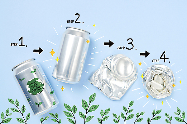 PSD 편집이미지 하늘색 사람없음 반짝임 새싹 자연보호 캔 쓰레기 버리기 분리수거 순서 구김 방법 분리배출 캔음료 이미지편집 식물 음료 모션 자연 파란색 보호 파일형식