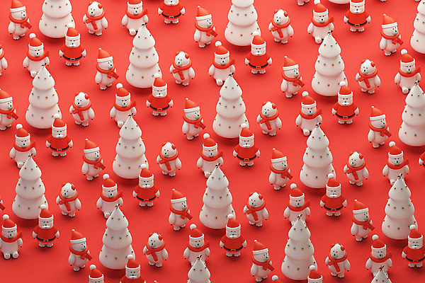 PSD 편집 편집이미지 크리스마스 패턴 여러마리 산타모자 산타옷 털모자 사람없음 빨간색 크리스마스트리 3D 목도리 디지털합성 귀마개 북극곰 산타모양 편집소스 편집3D 모양 모자_잡화 잡화 옷 기념일 컬러 다수 무늬 곰 산타클로스 파일형식