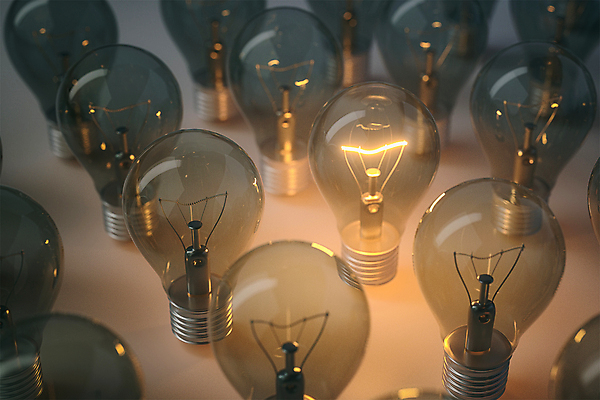 PSD 편집 편집이미지 비즈니스 전구 아이디어 사람없음 빛 3D 전기에너지 디지털합성 일렬 알전구 필라멘트 편집소스 편집3D 컨셉 에너지 파일형식