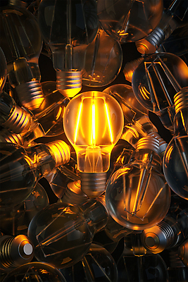 PSD 편집 편집이미지 비즈니스 전구 아이디어 사람없음 빛 3D 쌓기 검은색 전기에너지 가득함 디지털합성 감성 필라멘트 편집소스 편집3D 컬러 컨셉 모션 에너지 파일형식