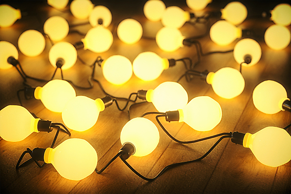 PSD 편집 편집이미지 비즈니스 전구 아이디어 사람없음 빛 반짝임 3D 디지털합성 감성 알전구 조명장식 편집소스 나무배경 편집3D 백그라운드 컨셉 모션 조명 장식 파일형식