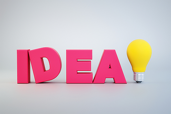 PSD 편집 편집이미지 분홍색 비즈니스 전구 아이디어 타이포그라피 사람없음 노란색 3D 디지털합성 편집소스 편집3D 문자 컬러 컨셉 파일형식