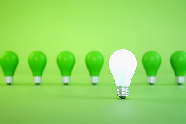 PSD 편집 편집이미지 전구 아이디어 사람없음 초록색 3D 그린에너지 디지털합성 일렬 알전구 편집소스 편집3D 컬러 컨셉 에너지 파일형식