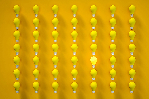 PSD 편집 편집이미지 패턴 비즈니스 전구 아이디어 그림자 사람없음 빛 노란색 3D 디지털합성 일렬 편집소스 편집3D 컬러 컨셉 무늬 파일형식