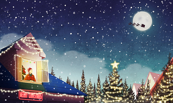 PSD 나무 구름 응시 여자 실루엣 별 크리스마스 겨울 일러스트 창문 밤하늘 주택 한명 상반신 성인 크리스마스트리 산타클로스 마을 루돌프 달 눈 야간 감성 조명장식 성인여자한명만 겨울풍경 겨울배경 국내일러스트 자연요소 식물 1 시선 계절 기념일 백그라운드 컨셉 하늘 날씨 사슴 조명 촬영기법 사람 풍경 건물 장식 여자한명만 성인여자만 파일형식