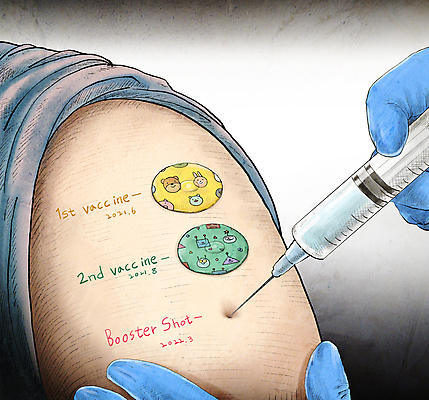 PSD 손 일러스트 주사기 들기 신체부위 잡기 반창고 사회이슈 찌르기 면역력 백신 팔뚝 코로나바이러스 백신접종 부스터샷 위드코로나 국내일러스트 컨셉 의학 의료기기 모션 사람 의료용품 바이러스 접종 파일형식